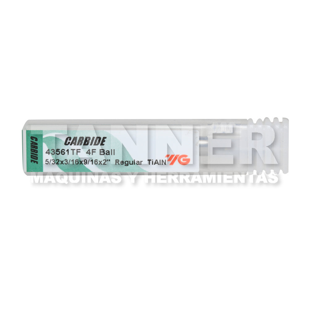 CORTADOR CARBURO BOLA 5/32X9X3-3/16 4F TIALN