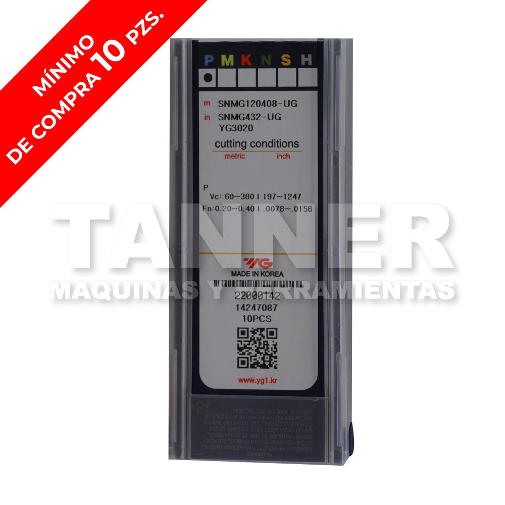 INSERTO SNMG120408-UG-YG3020/SNMG432-UG