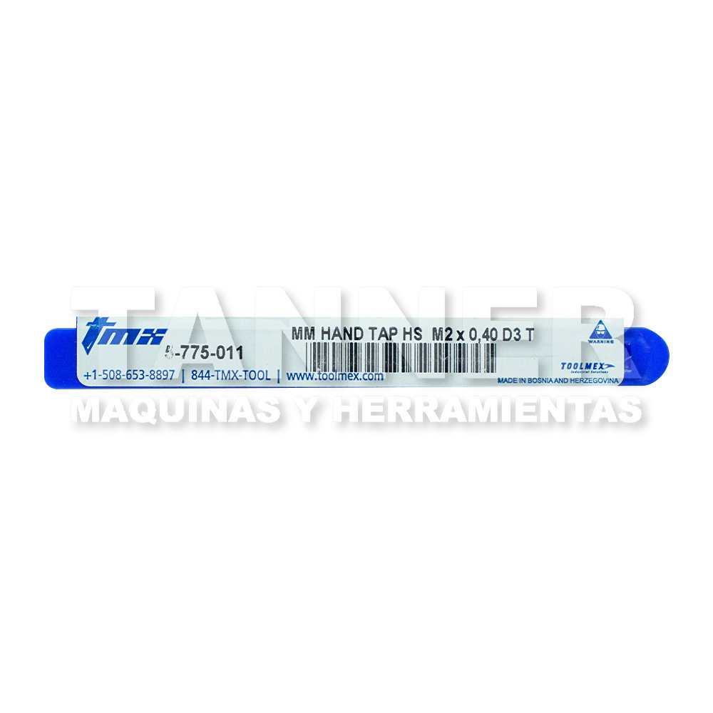 ISO METRIC HANDTAP GRND RH, M2.0X0.40 T