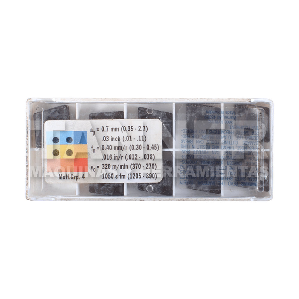 JUEGO PORTAINSERTOS DERECHO 1PULG / CNMG 4-MF5 TP2500