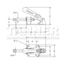 ABRAZADERA D/CERRADURA 300LBS