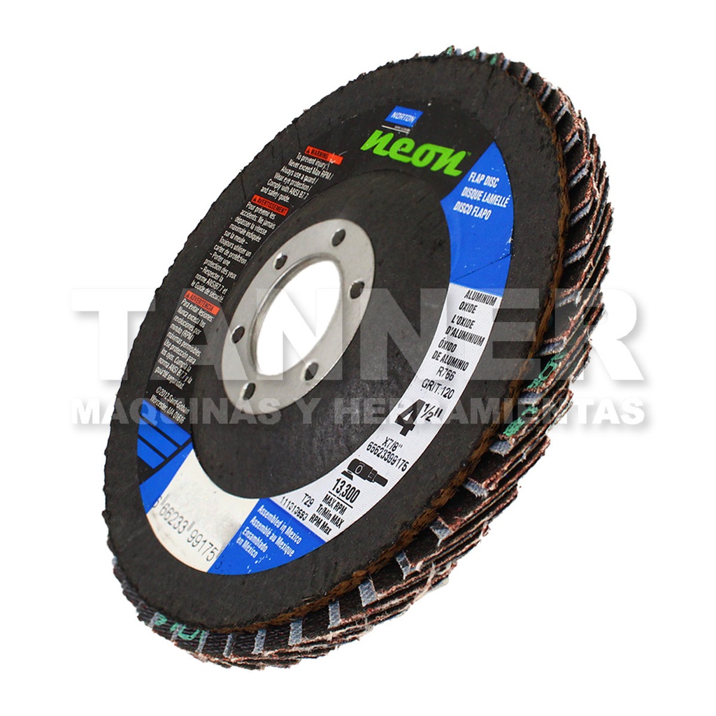 DISCO LAMINADO 4-1/2X7/8 G120 R766 NEON