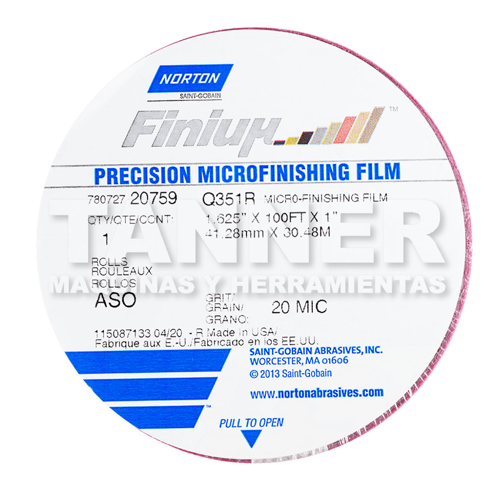 LIJA MICROPULIDO M20 1.625"X100FT Q351R