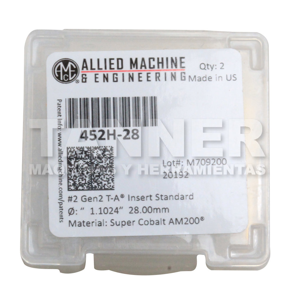 INSERTO NO. 2 GEN2 T-A SC AM200 28MM