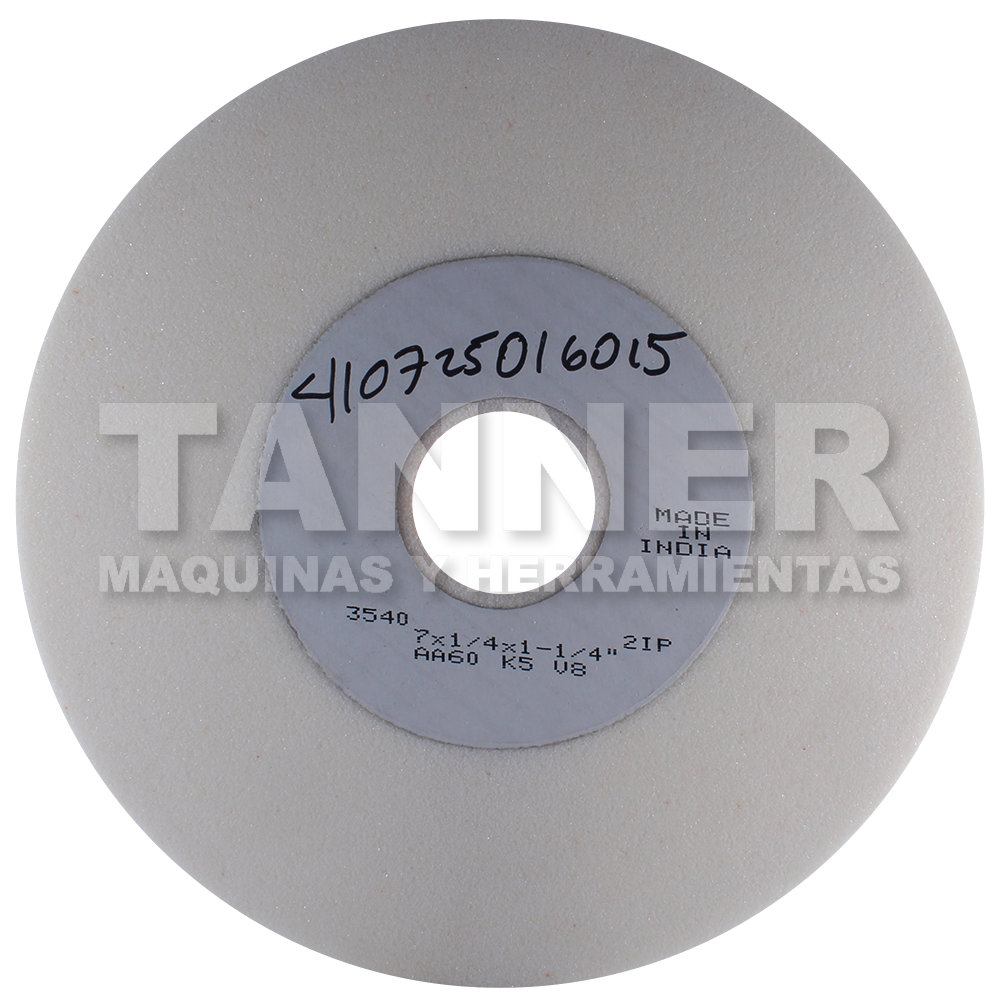RUEDA VITRIFICADA BLANCA 7X1/4X1-1/4 G60 AA K5 V8