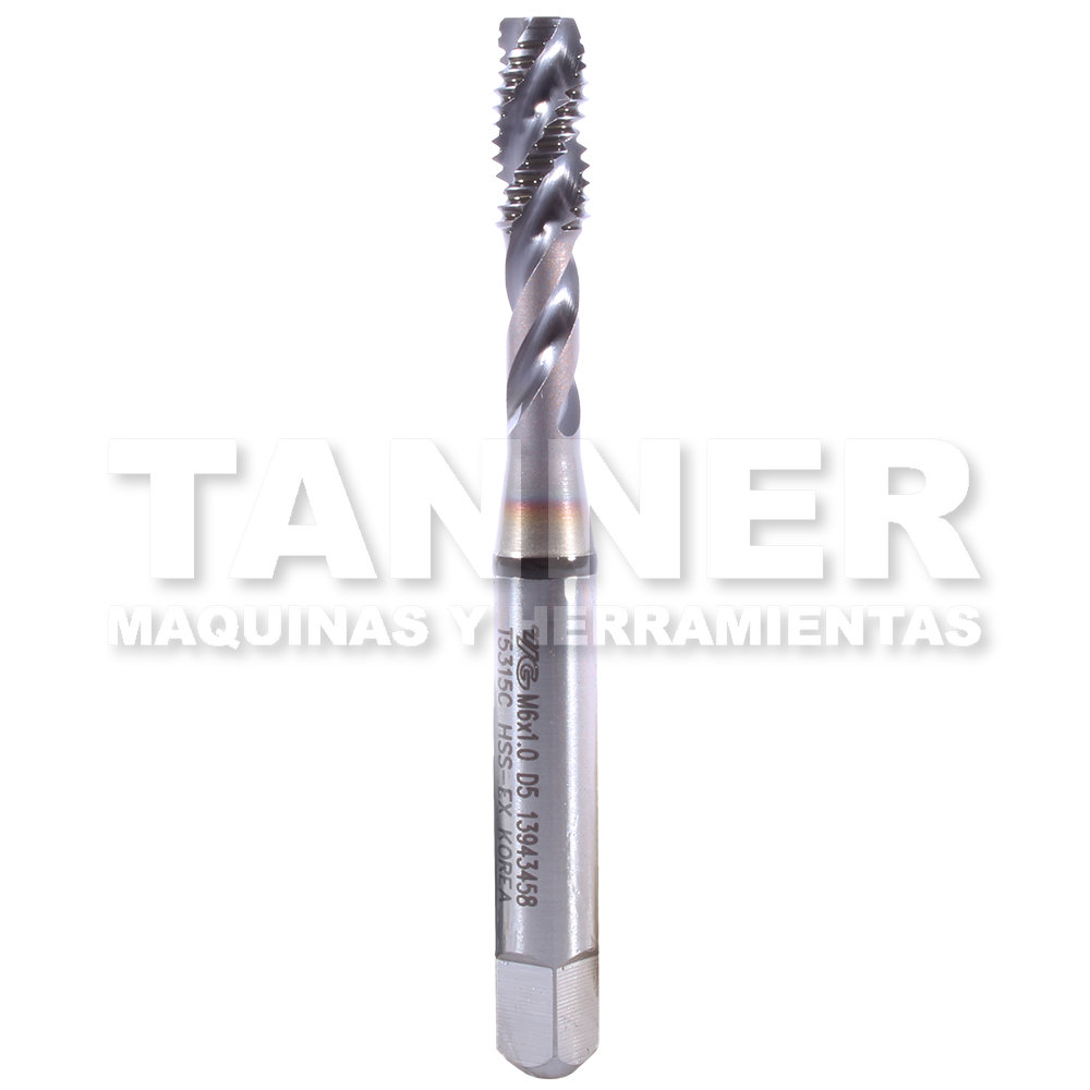 MACHUELO HELICOIDAL M6X1.0 D5 3F TICN