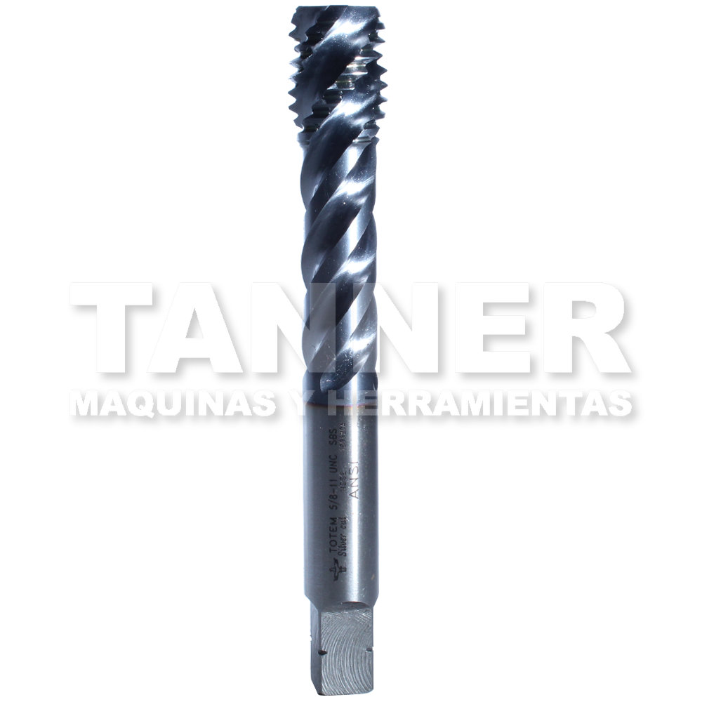 MACHUELO HELICOIDAL HSS 5/8-11 4F UNC TICN