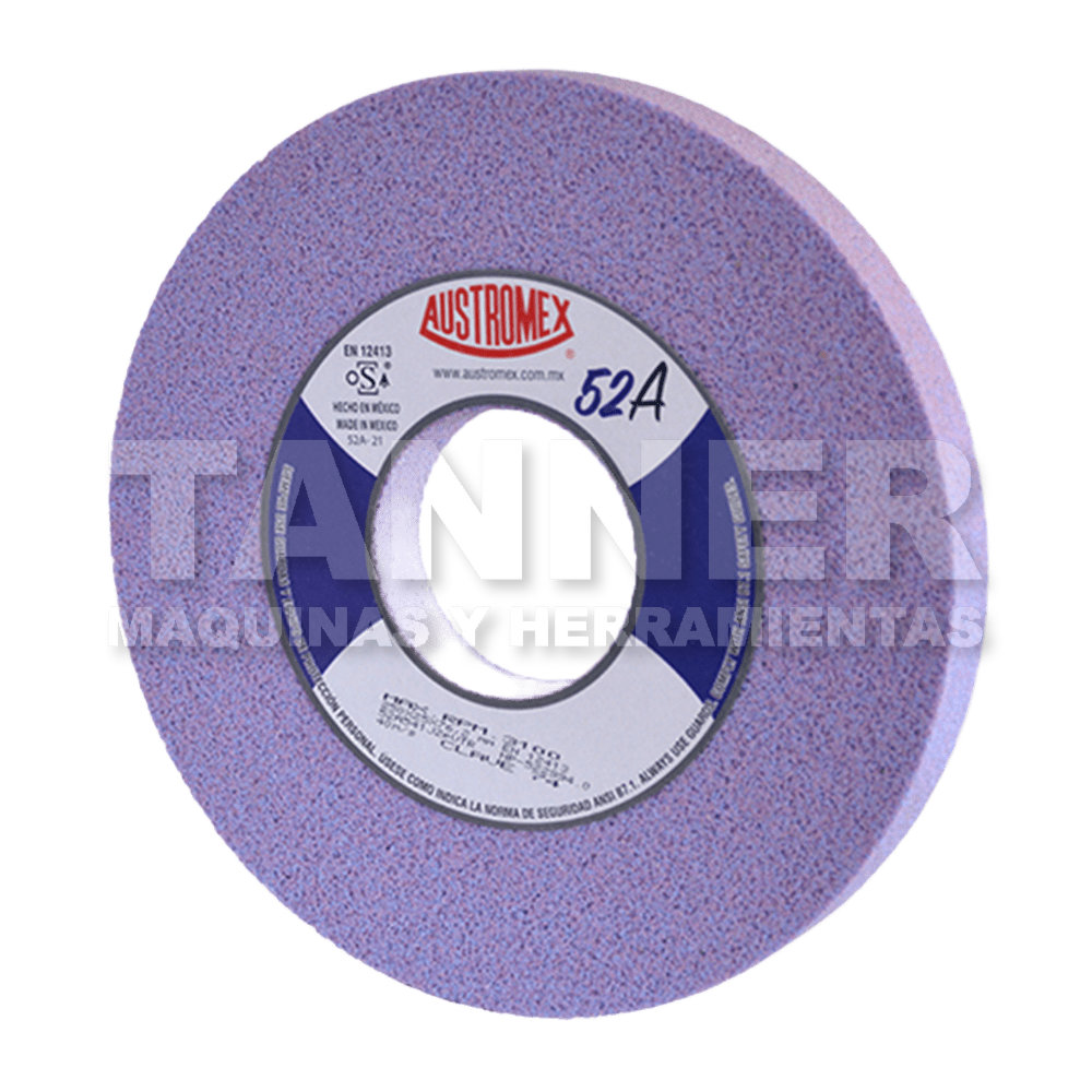 RUEDA ABRASIVA VITRIFICADA ROSA 52A 250 x 25 x 76.2 52A541J2pVTR