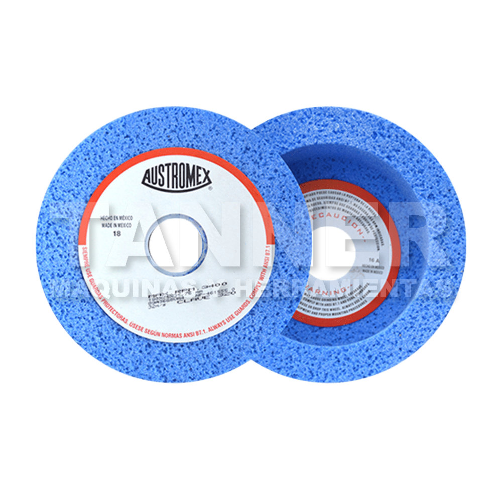 RUEDA AZUL VITRIFICADA PARA ESMERILADO DE ACERO 180X75X31.75 89A36G8VA4