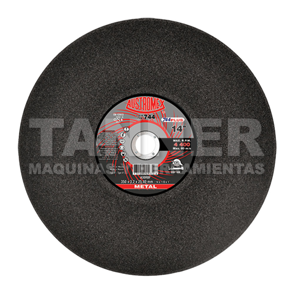 DISCO PARA CORTE DE METAL (SOLIDOS) 350X3.2X25.40