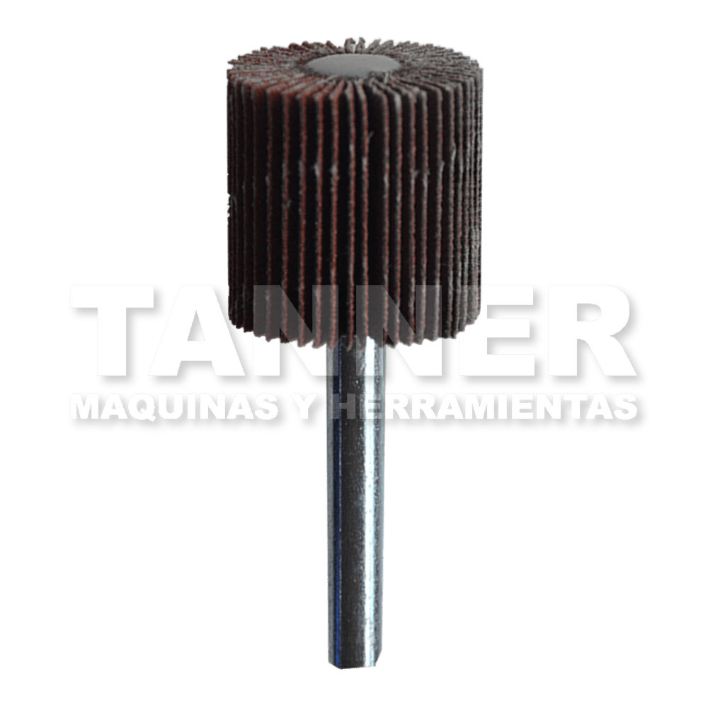 RUEDA FLAP CON VASTAGO GRANO 120 25x25x6.4 WM120