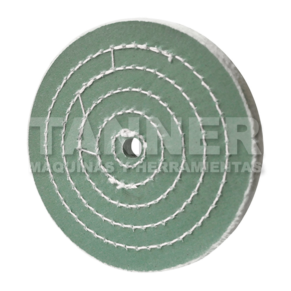 RUEDA DE TELA PARA ABRILLANTADO 150x13 VERDE NO FERROSOS