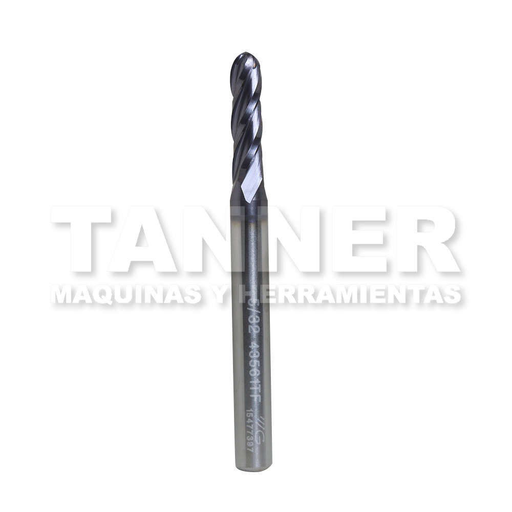CORTADOR CARBURO BOLA 5/32X9/16X2 4F R5/64 TIALN