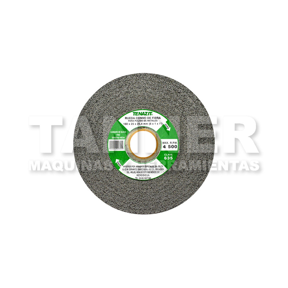 RUEDA FIBRA CONVOLUTE 150X25.4X25.4 8S GRANO FINO