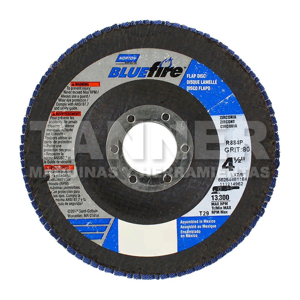 DISCO LAMINADO 4-1/2X7/8 G80 R884P BLUEFIRE