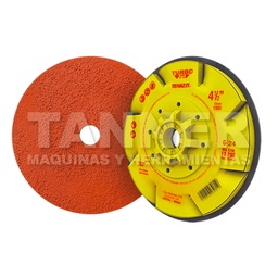 [AUS1986] FIBRODISCO DE GRANO CERAMICO PLUS CON RESPALDO ABS - TURBO JET GRANO 24 115 x 15.9-11