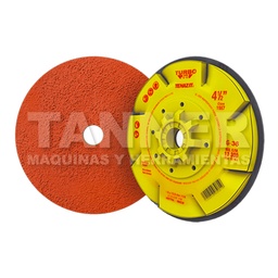 [AUS1987] FIBRODISCO DE GRANO CERAMICO PLUS CON RESPALDO ABS - TURBO JET GRANO 36 115 x 15.9-11