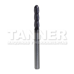 [YGT43558TF] CORTADOR CARBURO BOLA 1/8X1/2X1-1/2 4F R1/16 TIALN