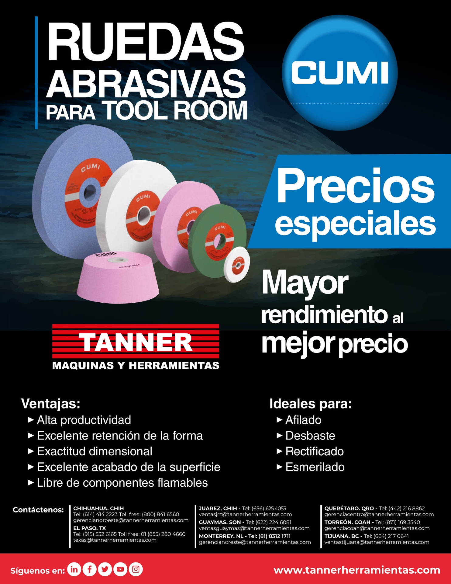 Ruedas Abrasivas para Tool Room